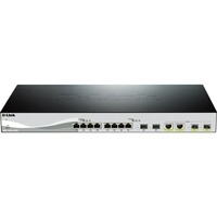 DXS-1210-12TC commutateur réseau Géré L2 10G Ethernet (100/1000/10000) 1U Noir, Argent, Switch