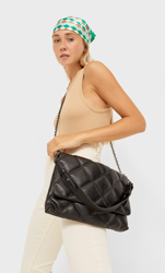 Stradivarius Sac Besace Matelassé Avec Anse Noir 103 en oferta