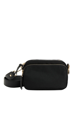 Stradivarius Sac À Bandoulière En Tissu Noir 103