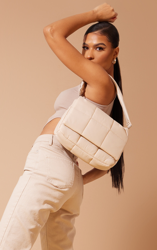 Sac à main crème matelassé oversize, Crème características