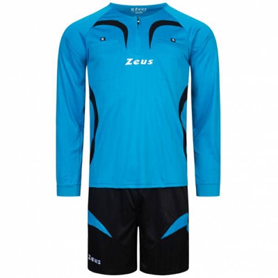 Zeus Hommes Arbitre Ensemble Maillot avec short Bleu