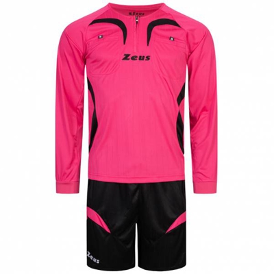 Zeus Hommes Arbitre Ensemble Maillot avec short Fuxia