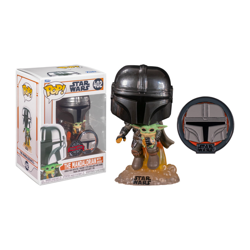 THE MANDALORIAN WITH GROGU WITH ENAMEL PIN / STAR WARS THE MANDALORIAN / FIGURINE FUNKO POP / EXCLUSIVE SPECIAL EDITION precio