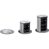 928.002 prise de courant Noir, Argent, Multiprise