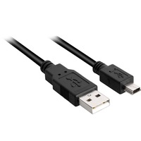 1.5m, Mini-USB2.0-B/USB2.0-A câble USB 1,5 m USB A Mini-USB B Blanc