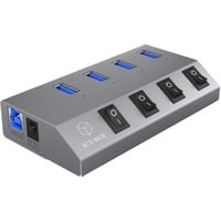 IB-HUB1405 USB 3.2 Gen 1 (3.1 Gen 1) Type-B 5000 Mbit/s Anthracite, Hub USB