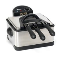 DF402B friteuse Double 2000 W Argent