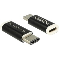 65678 changeur de genre de câble USB 2.0-C USB 2.0 Micro-B Noir, Blanc, Adaptateur