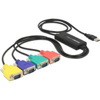 62947 câble Série Multicolore 1,4 m USB Type-A DB-9, Adaptateur