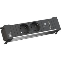 916.0040 2AC outlet(s) 0.1m Noir multiprise, Prise de courant