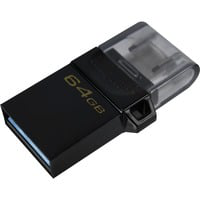 DataTraveler microDuo3 G2 lecteur USB flash 64 Go USB Type-A / Micro-USB 3.2 Gen 1 (3.1 Gen 1) Noir, Clé USB características