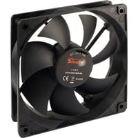 F-120-S Boitier PC Ventilateur 12 cm Noir, Ventilateur de boîtier