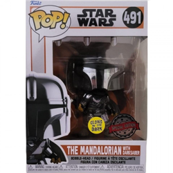 THE MANDALORIAN WITH DARK SABERS / STAR WARS THE MANDALORIAN / FIGURINE FUNKO POP / EXCLUSIVE SPECIAL EDITION en oferta