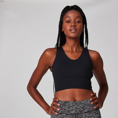 Brassière de sport longue MP Power pour femmes – Noir - L