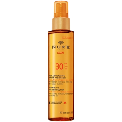 Huile bronzante Visaget et Corps SPF 30 de NUXE Sun (150ml)
