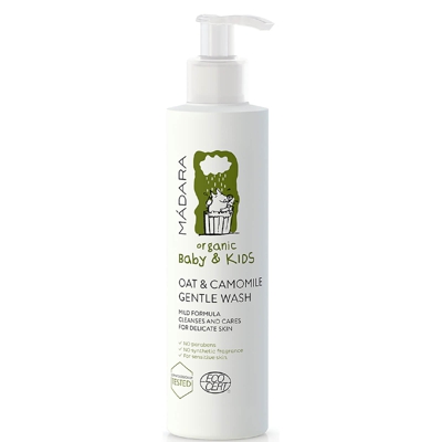 Gel douche doux biologique Bébé & Enfants « Oat & Camomille » (Avoine & Camomille) MÁDARA 200 ml