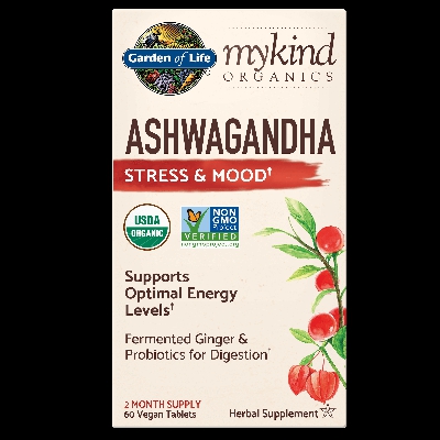 mykind Organics Herbal Ashwagandha - 60 Comprimés