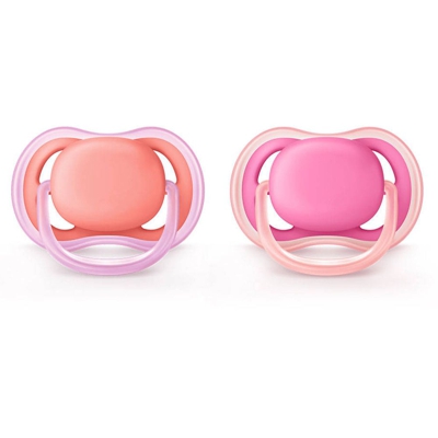 Avent Sucette Ultra air Silicone Girl 6-18 mois