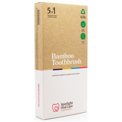 Spotlight Oral Care Bamboo Toothbrush Pack (Pack of 5)