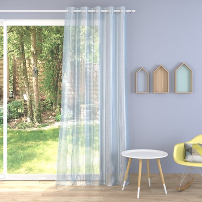 Tissu voile plombé Topaze bleu clair