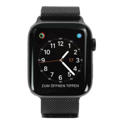 Apple Watch Series 4 - boîtier en acier inoxydable noir 44mm - bracelet milanais noir (GPS+Cellular) - très bon état en oferta