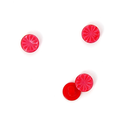 Boutons à queue forme pétale rose foncé 11 mm