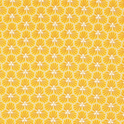 Tissu cretonne Riad safran hexagone