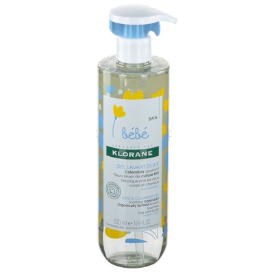 Klorane Bébé Bain Gel Lavant Doux au Calendula Bio