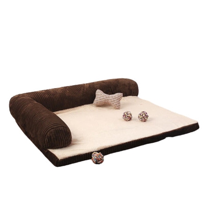 Coussin bicolore avec rebords design pour chien