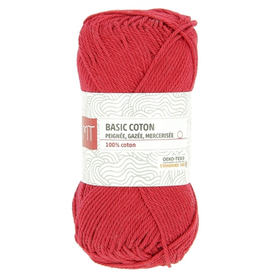 Pelote de laine MT Basic coton rouge