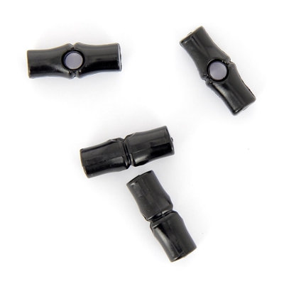 Boutons buchettes plastiques noir 27 mm