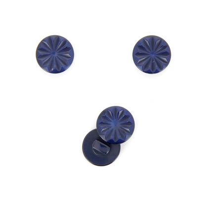Boutons à queue forme pétale bleu marine 15 mm