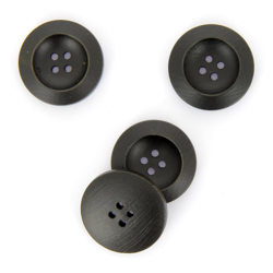 Boutons noirs en bois 25 mm en oferta