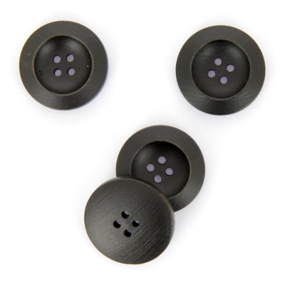 Boutons noirs en bois 25 mm