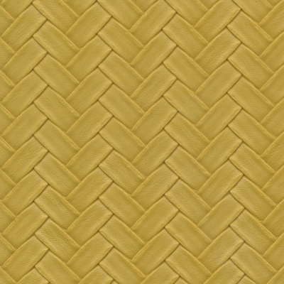 Simili cuir tressé Panier jaune