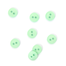 Boutons plats 2 trous vert pastel 11 mm precio