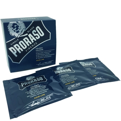 Serviettes rafraîchissantes Proraso – Azur Lime (Paquet de 6)