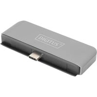 DA-70893 hub & concentrateur USB 3.2 Gen 1 (3.1 Gen 1) Type-C 5000 Mbit/s Gris, Station d''accueil