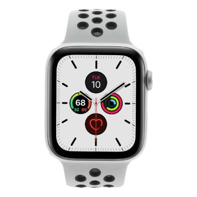Apple Watch Series 5 Nike+ - boîtier en aluminium en argent 44mm - bracelet sport en platinium/noir (GPS+Cellular) - comme neuf