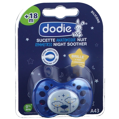 dodie® Sucette Silicone Nuit +18 mois