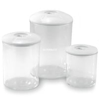 VCK 525 boîte hermétique alimentaire Rond Vase 5,25 L Transparent, Blanc 3 pièce(s), Bac