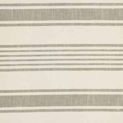 Tissu épais rayures horizontales Baya écru et taupe