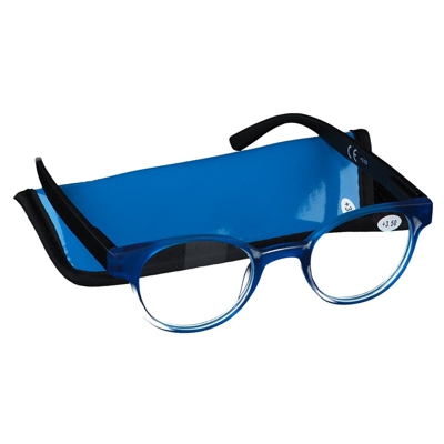 pharmaGLASSES® Lunettes de lecture Bleu-noir +1.00