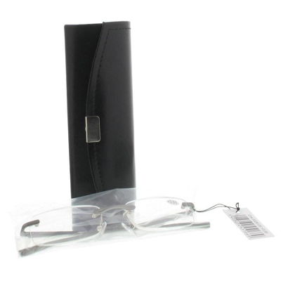 pharmaGLASSES® Lunettes de lecture 'Rimless' Gris +3.00