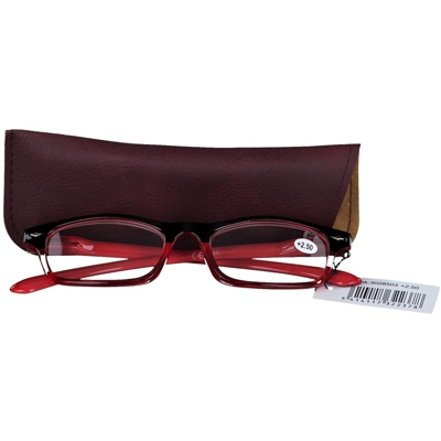 pharmaGLASSES® Lunettes de lecture Rouge +2.50