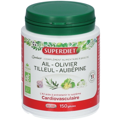 Superdiet Quatuor Ail Bio Cardiovasculaire Gélule