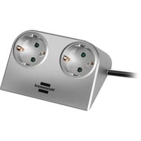 Desktop-Power Argent 2 sortie(s) CA 1,8 m, Multiprise