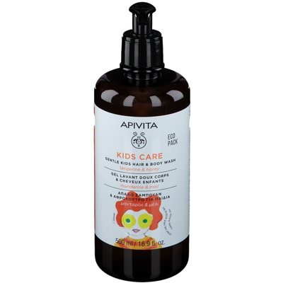 Apivita Kids Care Gel Lavant Doux Cheveux & Corps - Mandarine & Miel