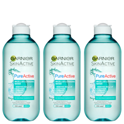 Garnier Pure Active Micellar Water facial cleanser Oily Skin 400ml (3 Pack) características