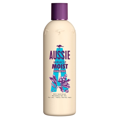 Aussie Miracle Moist Shampoo for Dry and Frizzy Hair 300ml